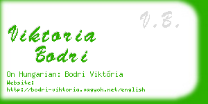 viktoria bodri business card